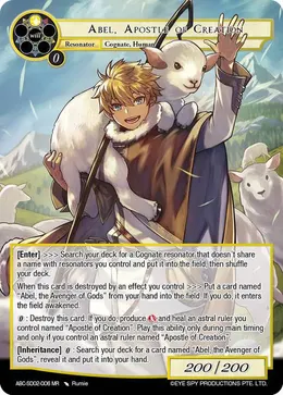Abel, Apostle of Creation