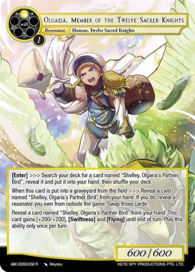 Olgaria, Member of the Twelve Sacred Knights