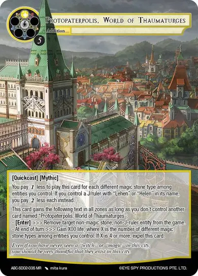 Protopaterpolis, World of Thaumaturges