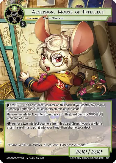 Algernon, Mouse of Intellect