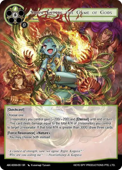 Shiva Enters the Game of Gods