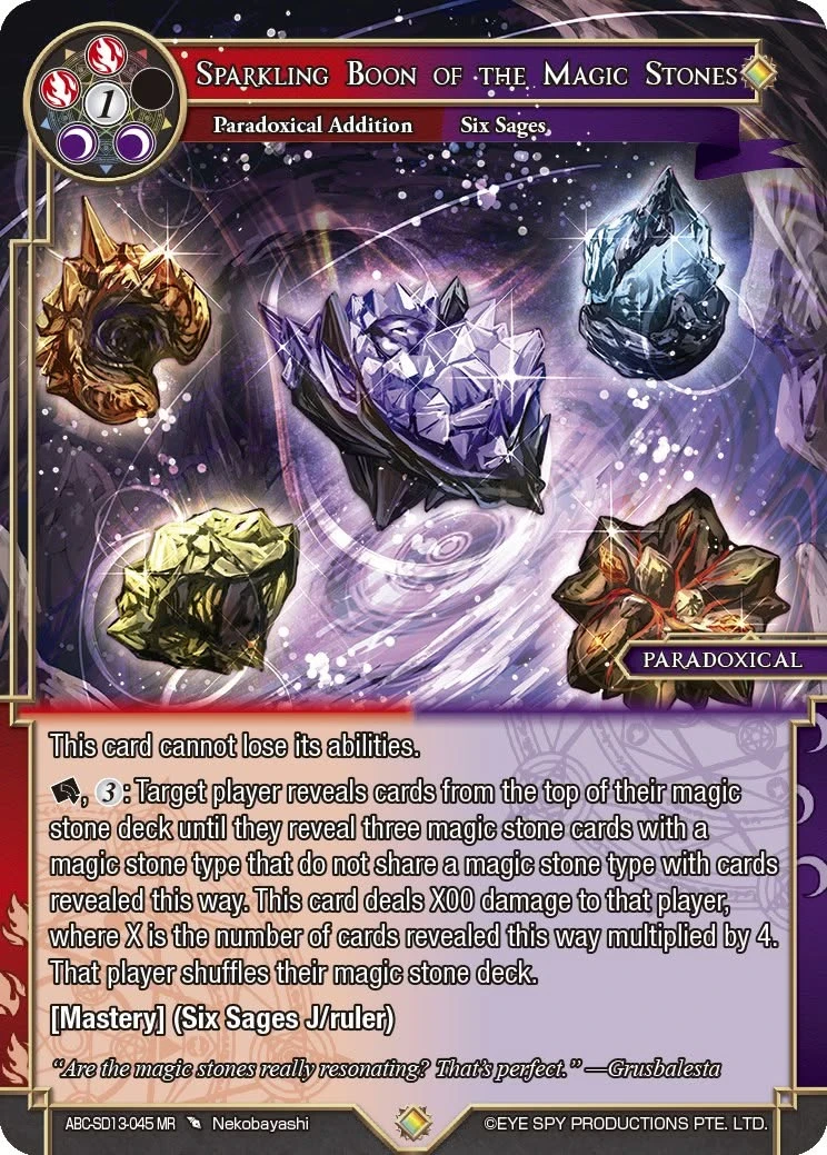 Sparkling Boon of the Magic Stones