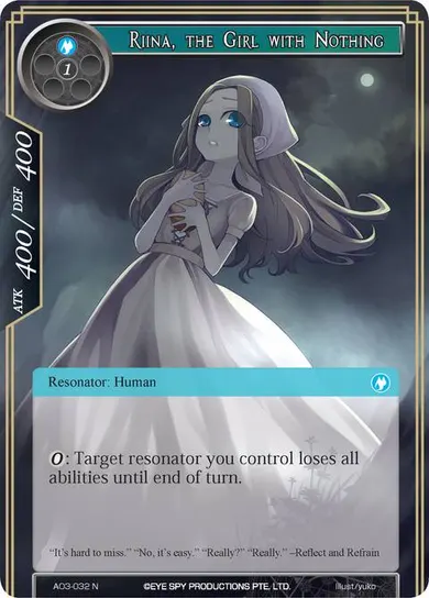 Riina, the Girl with Nothing
