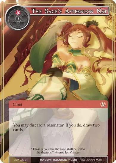 The Sage's Afternoon Nap