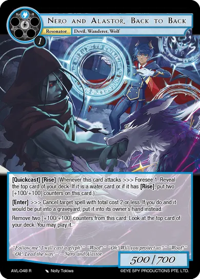 Nero and Alastor, Back to Back