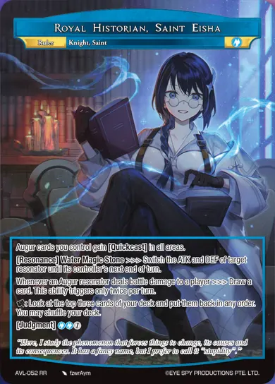 Royal Historian, Saint Eisha