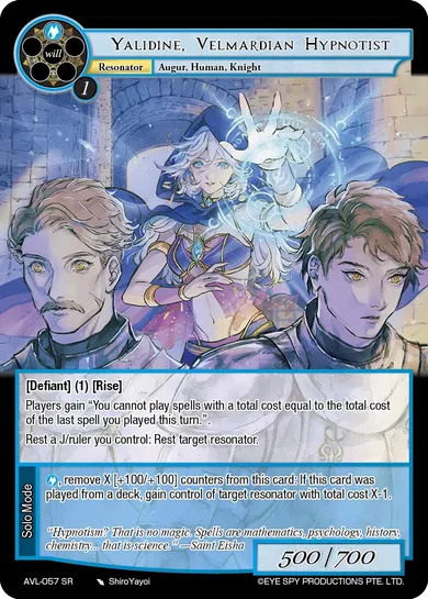Yalidine, Velmardian Hypnotist