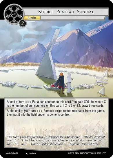 Middle Plateau Sundial