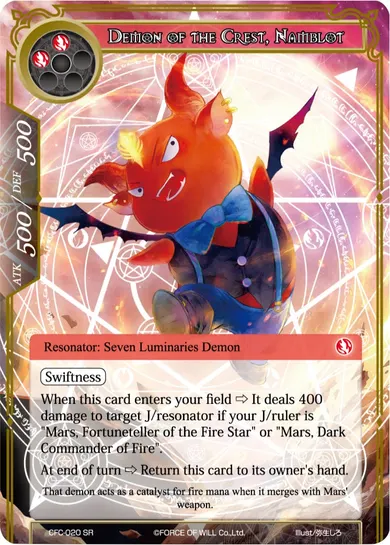 Demon of the Crest, Namblot