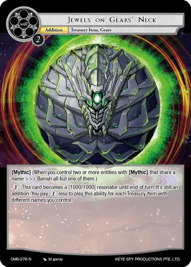 Jewels on Gears' Neck