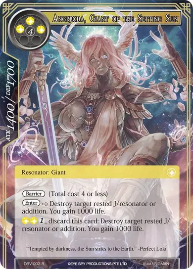 Angrboda, Giant of the Setting Sun