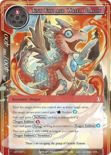 Tiny Fire and Water Dragon