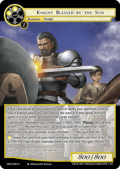 Knight Blessed by the Sun