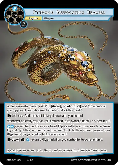 Python's Suffocating Bracers