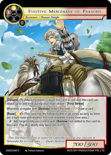 Fugitive Mercenary of Praxoris