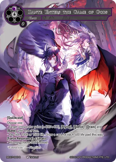 Dante Enters the Game of Gods