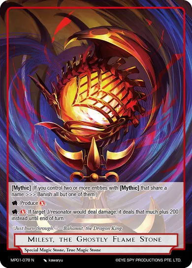 Milest, the Ghostly Flame Stone