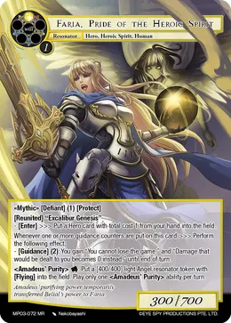 Faria, Pride of the Heroic Spirit