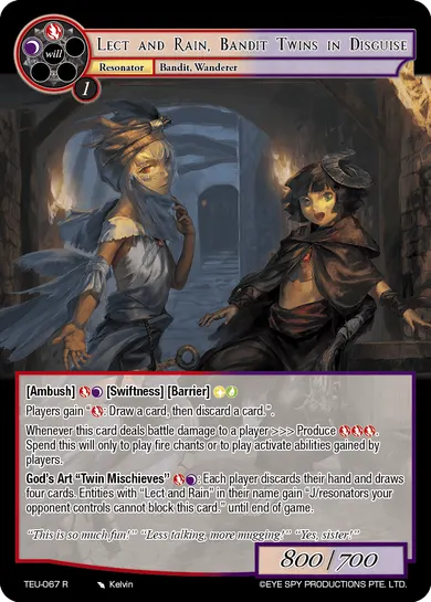 Lect and Rain, Bandit Twins in Disguise