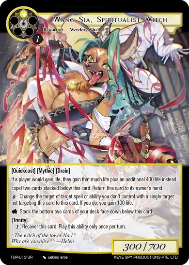 Wang Sia, Spiritualist Witch