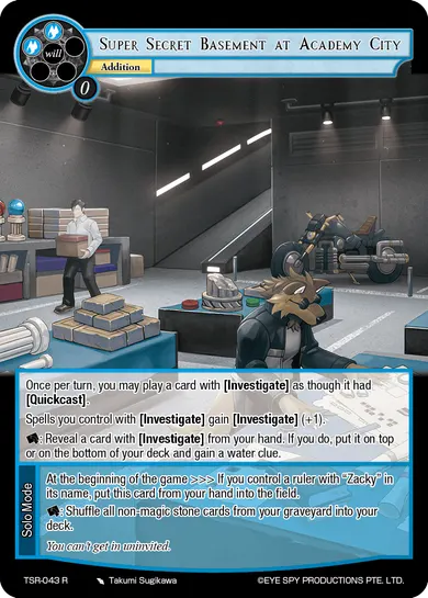 Super Secret Basement at Academy City