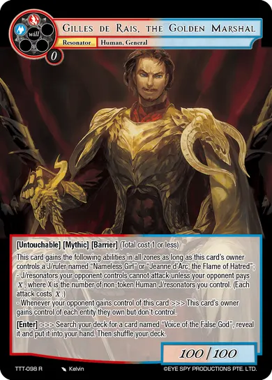 Gilles de Rais, the Golden Marshal
