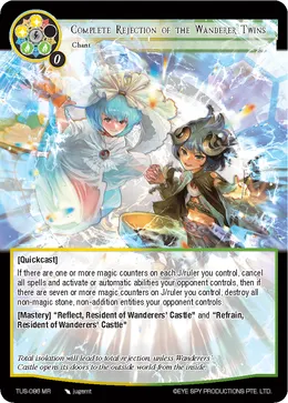 Complete Rejection of the Wanderer Twins