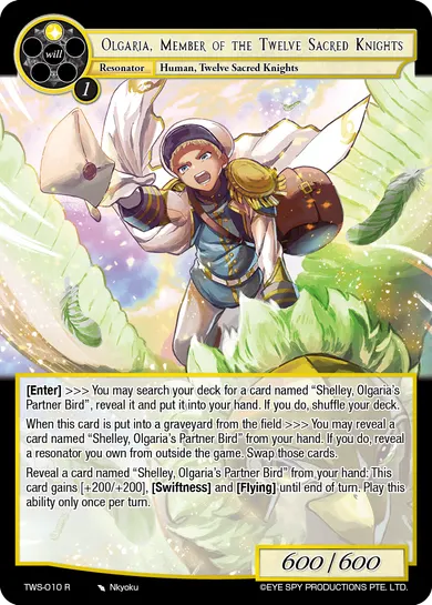 Olgaria, Member of the Twelve Sacred Knights